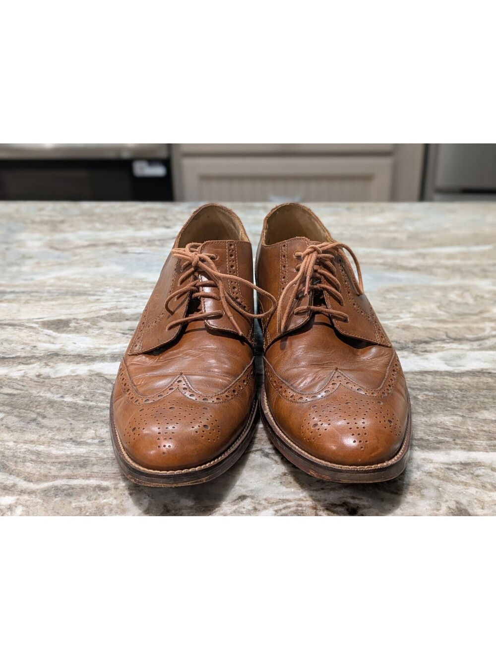 Cole Haan Vintage Leather Oxfords Light Brown Size 11